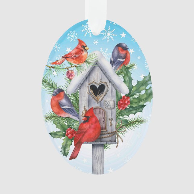Kardinal - Vogelschmuck Ornament (Vorderseite)