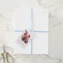 Kardinal Watercolor Weihnachten Geschenkanhänger