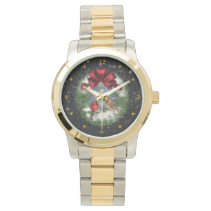 Kardinal ~ Weihnachtsfeier ~ Nachtschatten Armbanduhr