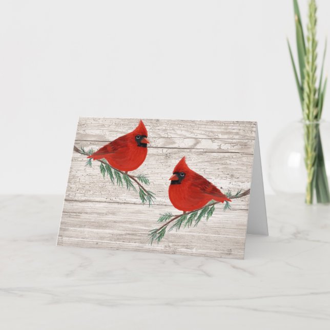 Kardinal Weihnachtskarte Feiertagskarte (Vorderseite)