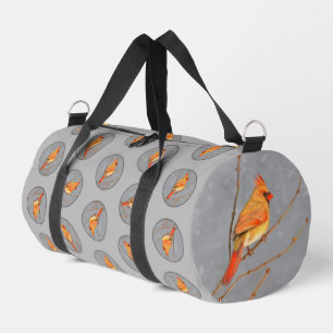 Kardinal Winter Branch Malerei Original Bird Art Duffle Bag