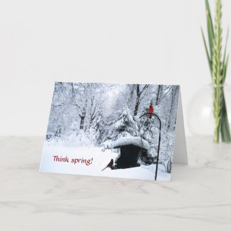 Kardinal Winterurlaub Geburtstagskarte Weihnachten