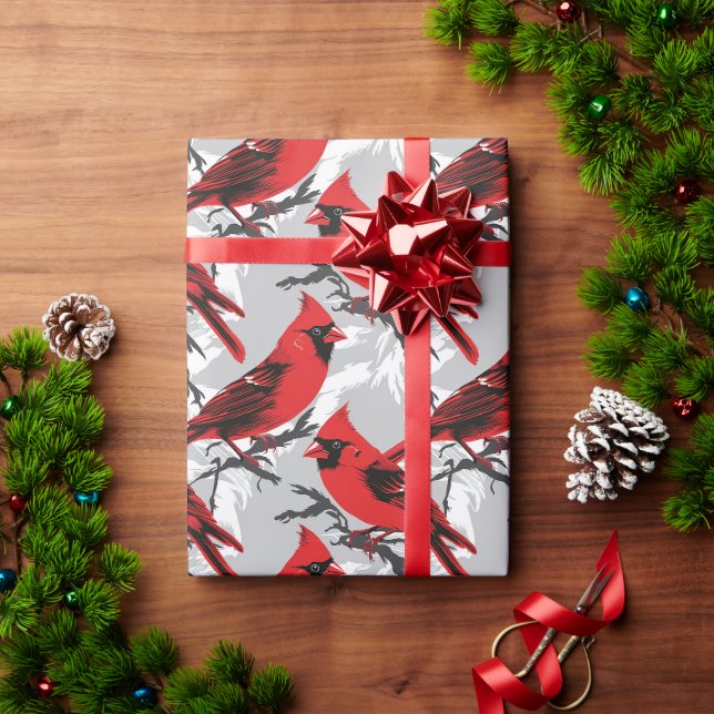 Kardinal-Wrapping Paper Geschenkpapier (Feiertagsgeschenk)