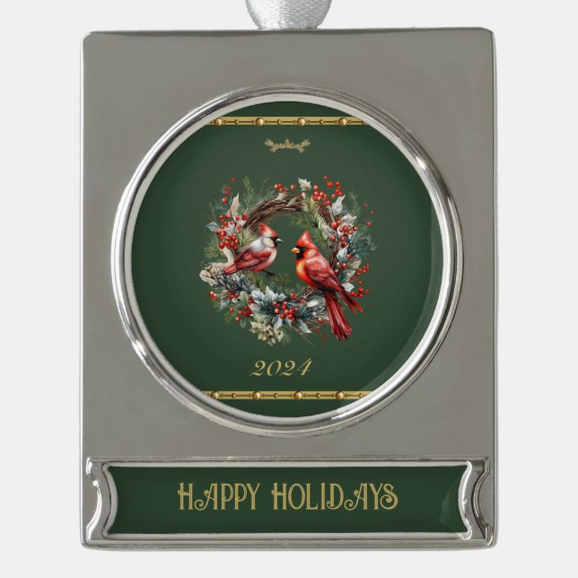 Kardinal Wreath Ornament (Vorderseite)