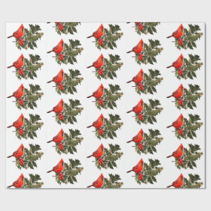 Kardinal zum Holly Wrapping Paper Geschenkpapier