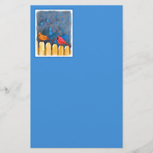 Kardinal zur Zaunmalerei - Originale Kunst Briefpapier