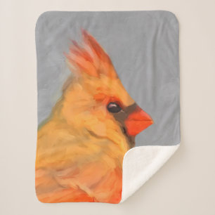 Kardinal zur Zweigmalerei - Originale Vogelkunst Sherpadecke