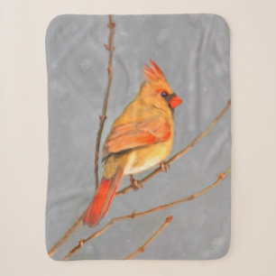 Kardinal zur Zweigmalerei - Originale Vogelkunst Sherpadecke