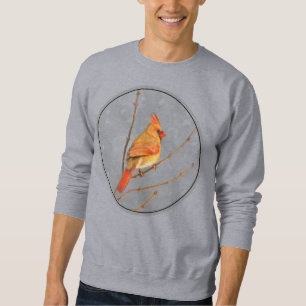 Kardinal zur Zweigmalerei - Originale Vogelkunst Sweatshirt