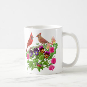 Kardinäle in der Garten-Tasse Kaffeetasse