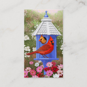 Kardinäle und Blue Birdhouse Visitenkarte