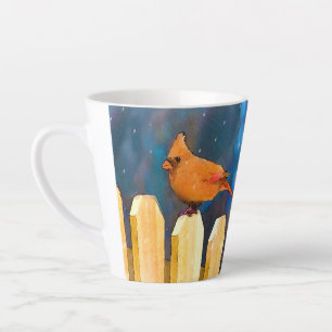 Kardinäle zur Zaunmalerei - Originelle Kunst Milchtasse