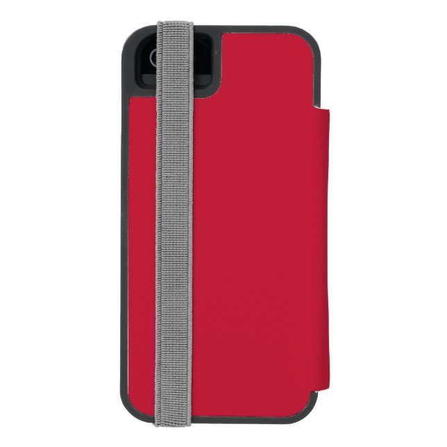Kardinalrot (einfarbig)  incipio iPhone Geldbeutel-Hülle (Folio Rückseite)