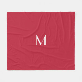 Kardinalrot monogrammiert fleecedecke