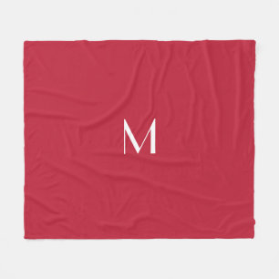 Kardinalrot monogrammiert    fleecedecke