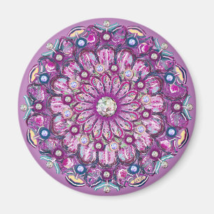 Kardinalrot Rosette Magnet