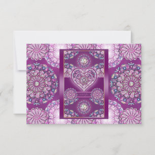 Kardinalrot Rosette RSVP Karte