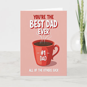 Kardinalrote Tasse - Bester Vater Aller Zeiten Kar Karte