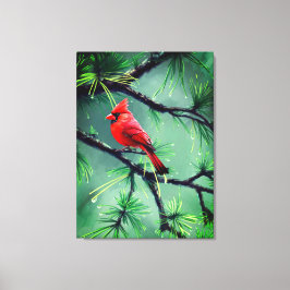 Kardinalroter Vogel Leinwand Wandkunst