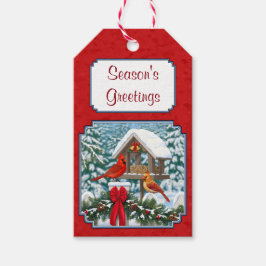Kardinals Christmas Birdfeeder Red Geschenkanhänger