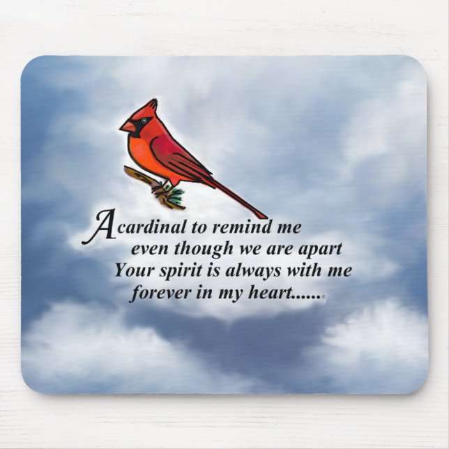 Kardinals-Denkmal-Gedicht Mousepad (Vorne)