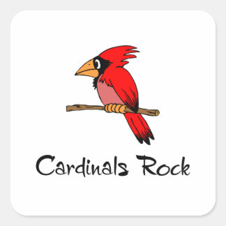 Kardinals Rock Quadratischer Aufkleber