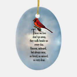 Kardinals-"so geliebtes" Gedicht Keramikornament