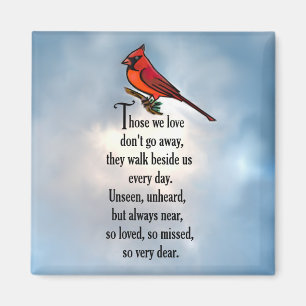 Kardinals-"so geliebtes" Gedicht Magnet