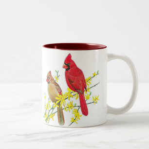 KARDINALS-VÖGEL ZWEIFARBIGE TASSE