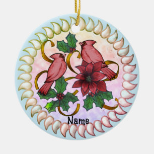 Kardinalschleifen-Ornament Keramik Ornament