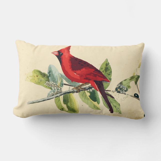 Kardinalsvogel-Dekorkissen Lendenkissen (Vorderseite)