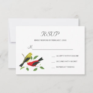 Kardinaltangaren Vogel Kunst Hochzeit Antwort Post