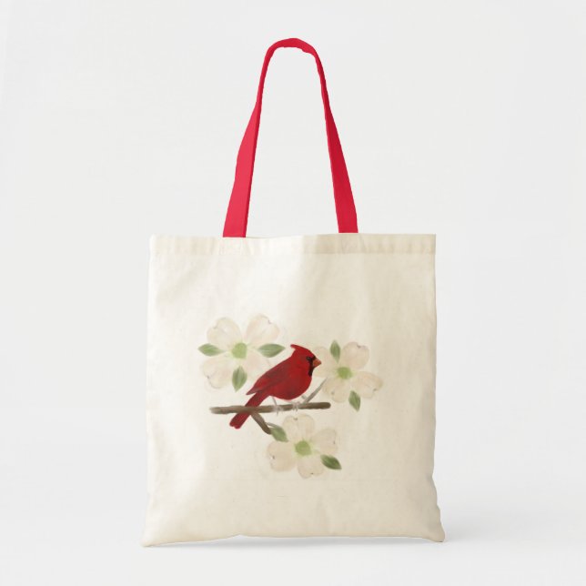 Kardinalund Hartriegelwatercolor-Taschen-Tasche Tragetasche (Vorne)