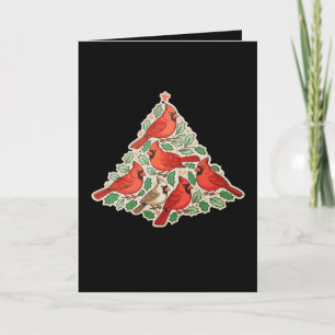 Kardinalvögel Weihnachtsbaum Xmas Feiertage Famili Feiertagskarte