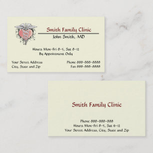 Kardiologe Doctor Medical Symbol Business Card Visitenkarte