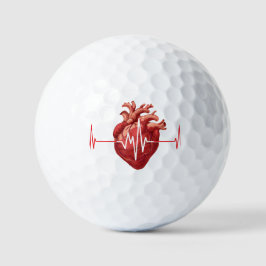 Kardiologe Herzarzt Kardiologie Echo Design Golfball