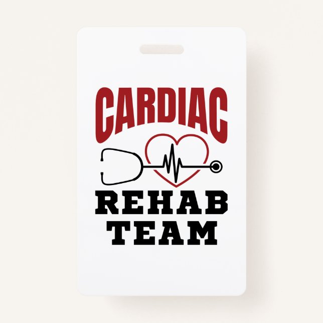Kardiologe Rehab Team Krankenschwester Ausweis (Vorderseite)