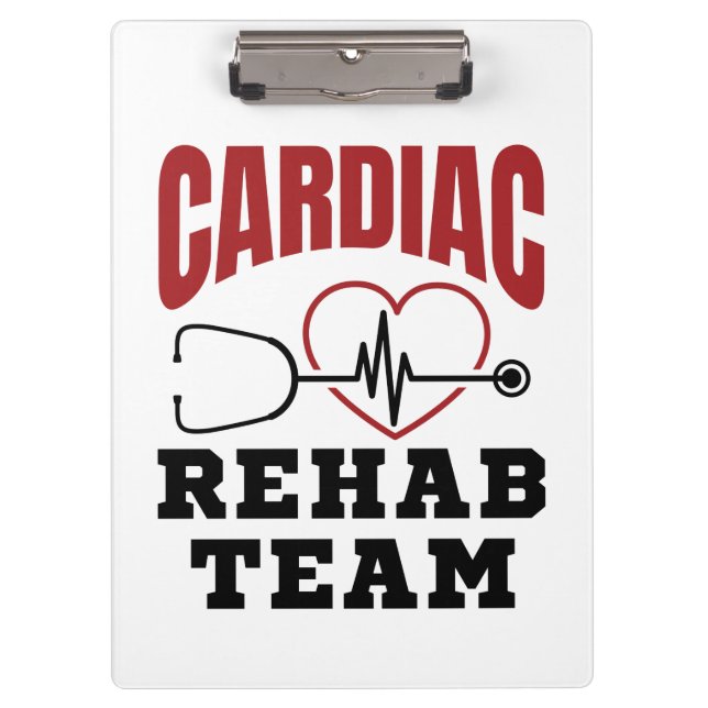 Kardiologe Rehab Team Krankenschwester Klemmbrett (Vorderseite)