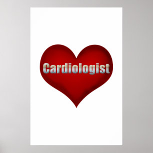 Kardiologe Rotes Herz Poster