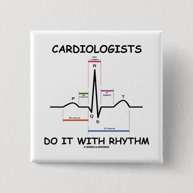 Kardiologen tun es mit Rhythmus (ECG/EKG) Button (Vorderseite)