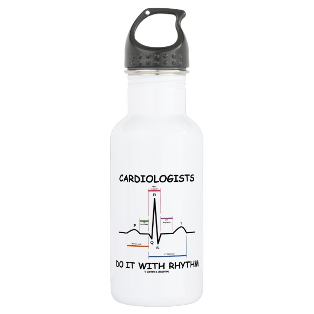 Kardiologen tun es mit Rhythmus (ECG/EKG) Trinkflasche (Vorderseite)