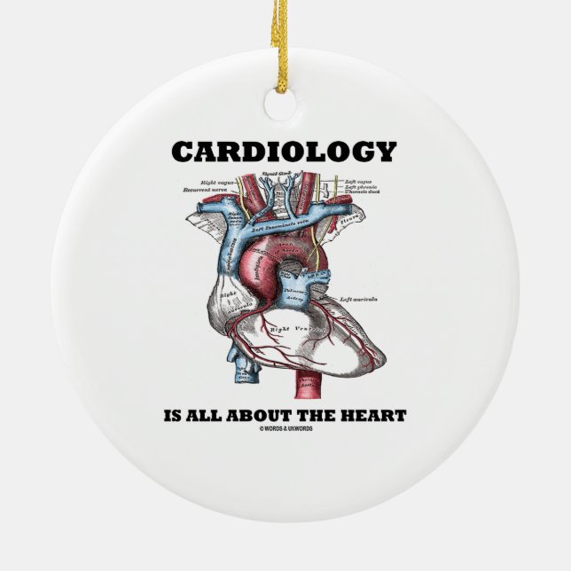 Kardiologie ist ganz über das Herz (anatomisch) Keramik Ornament (Hinten)