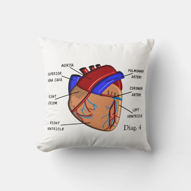 Kardiologie-Kissen "das Herz" Diag. 4 Kissen (Vorderseite)