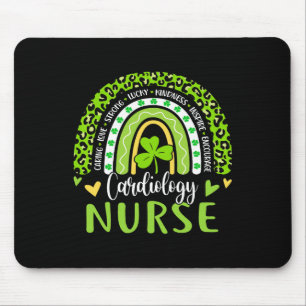 Kardiologie Krankenschwester Regenbogen St Patrick Mousepad