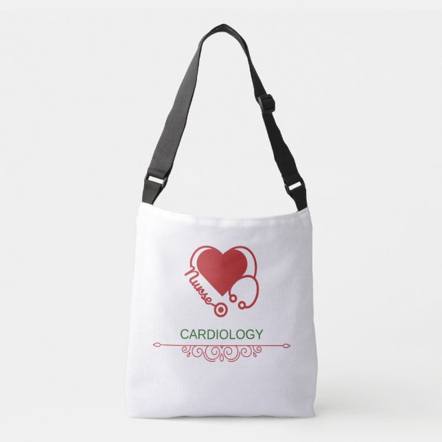 Kardiologie Nurse Cross Bag Tragetaschen Mit Langen Trägern (Vorderseite)