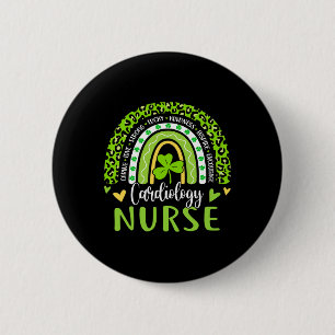 Kardiologie Nurse Rainbow St Patricks Day Button