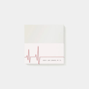 Kardiologin Physical Business Card Post-it Klebezettel