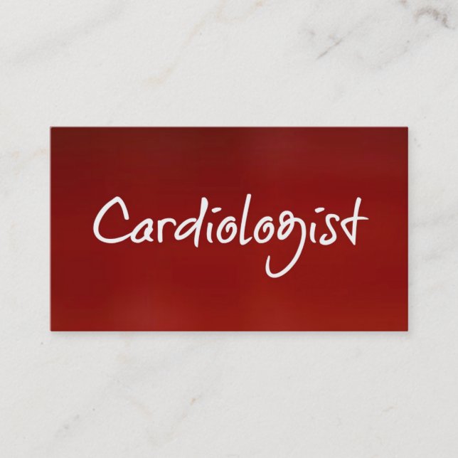 Kardiologin Red Business Card Visitenkarte (Vorderseite)