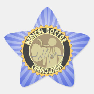 KARDIOLOGISTISCHE LOGIE - HERZARZT  Stern-Aufkleber