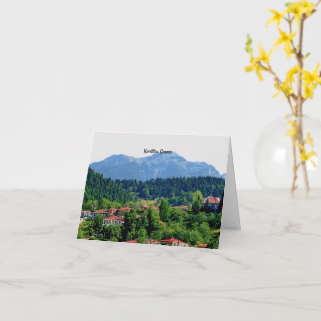 Karditsa, Griechenland, landschaftliche Landschaft Karte (Gelbe Blume)